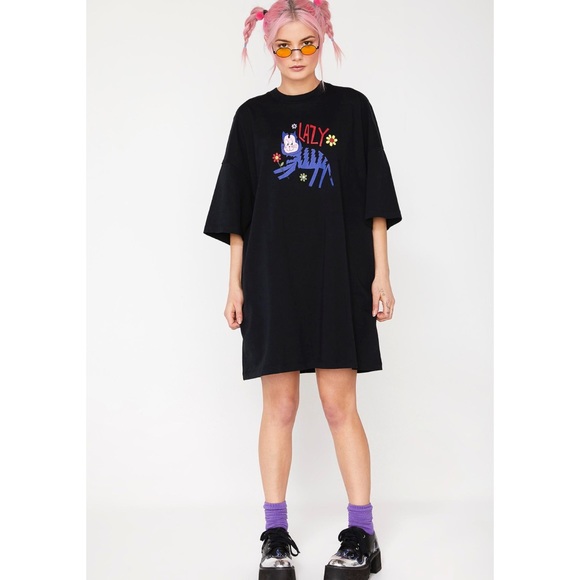 🆕LAZY OAF 👀|| Lazy Cat T-Shirt Dress - Picture 12 of 15